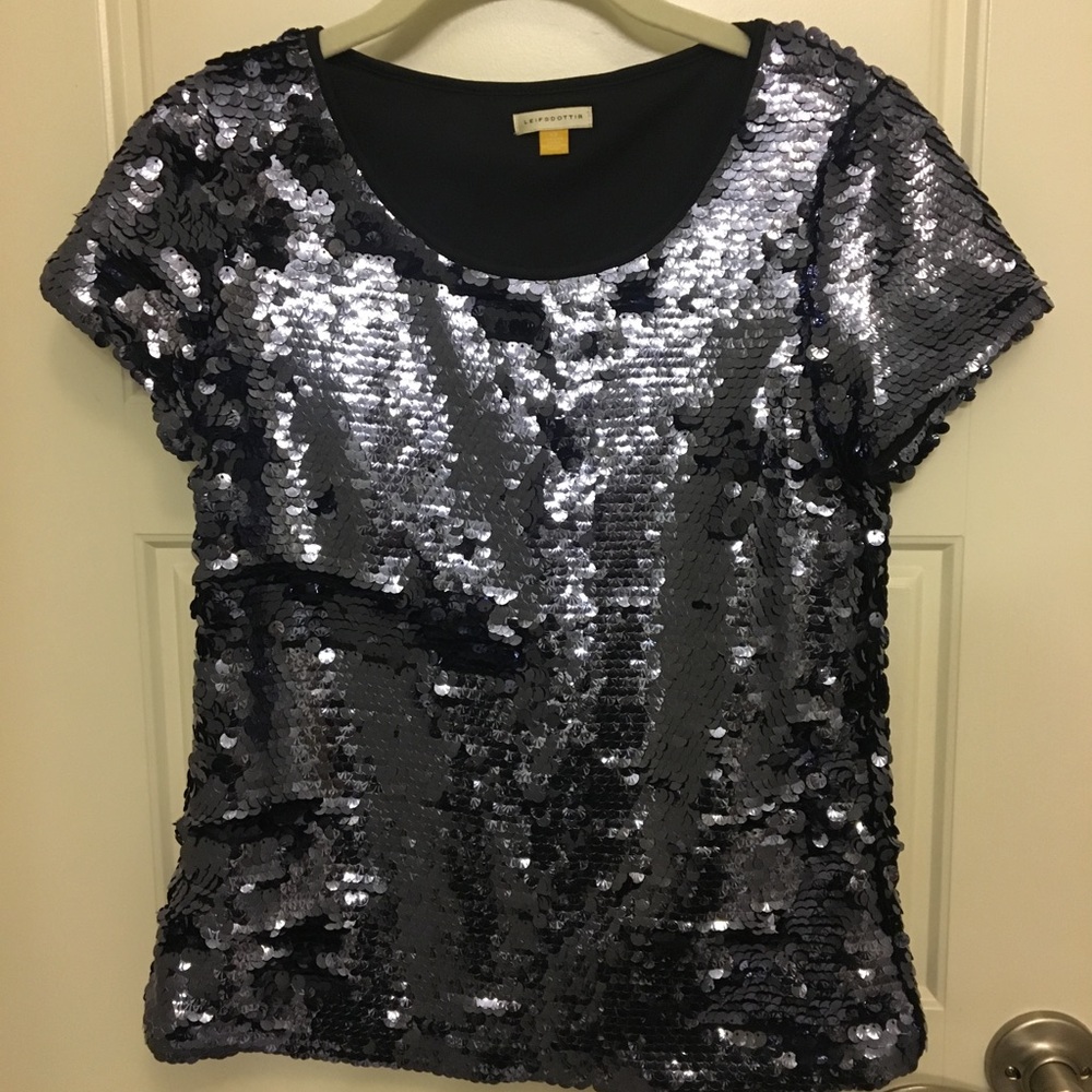 Sequin Anthropologie top XS